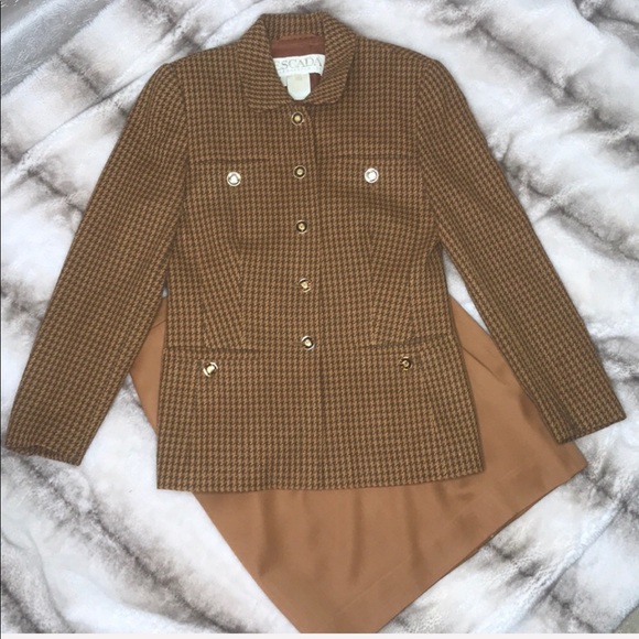 Escada Jackets & Blazers - Escada Margaretha Ley Houndstooth Suit 6US/38EU